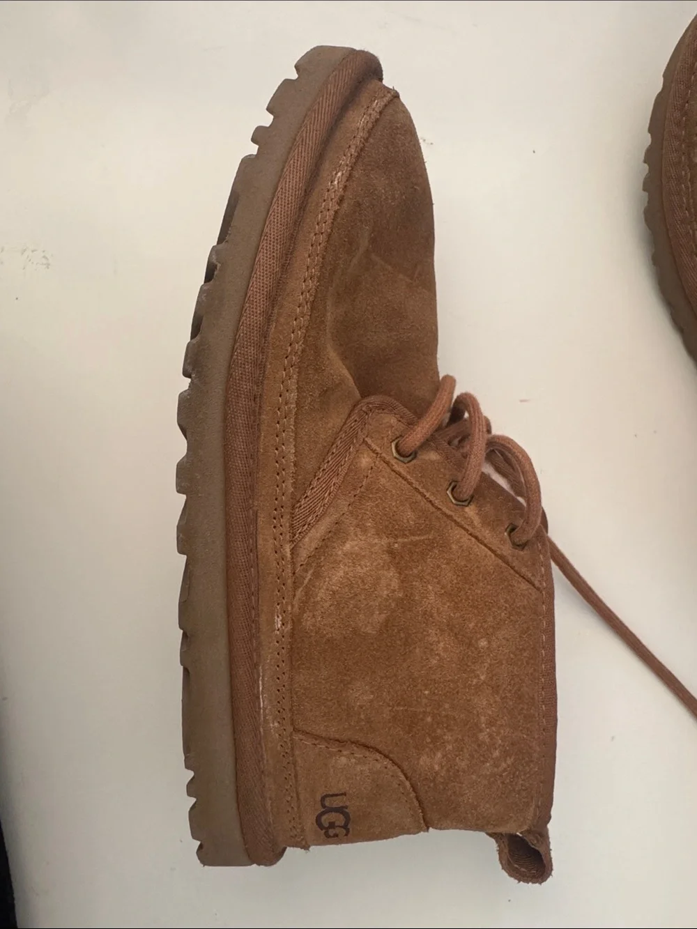 UGG Women’s Neumel Chestnut Suede Shearling Ankle Boots Size 7